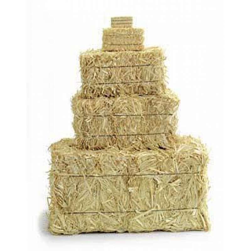 Way to Celebrate! 12 Piece Decorative Straw Bale 1 inch x 1.25 inch x 2.5 inch Natural Golden, Size: 2.5 inch
